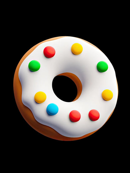 Donut white donut 3d donut sticker
