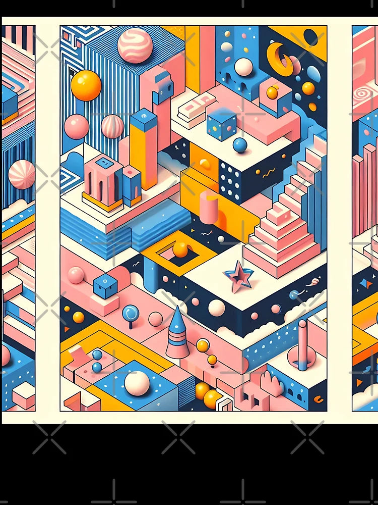 Dreamscape Dimensions: A Surreal Isometric Journey