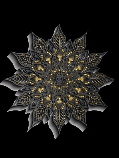 3D Luxury Mandala Art