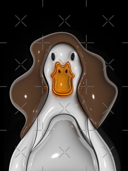 3d metallic duck