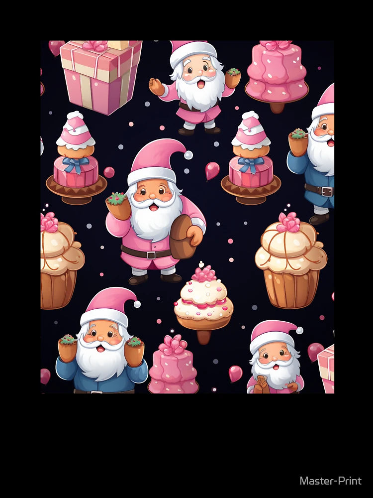 Festive Christmas Designs - Colorful Santa Clauses