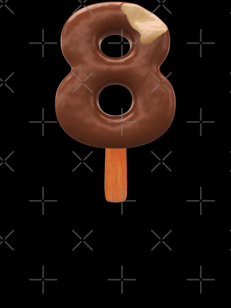 8 Ice Cream Eight Number 3d Chocolate