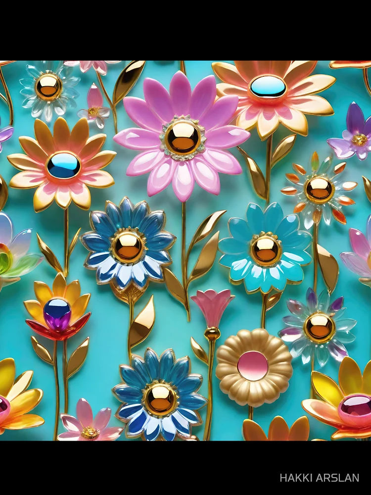 3d pastel flowers background, floral poster design.
