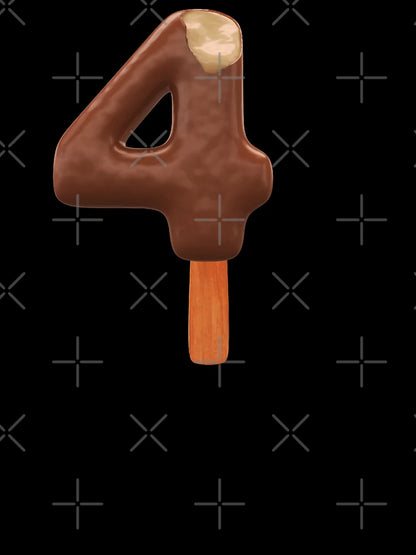 4 Ice Cream Four Number 3d Chocolate
