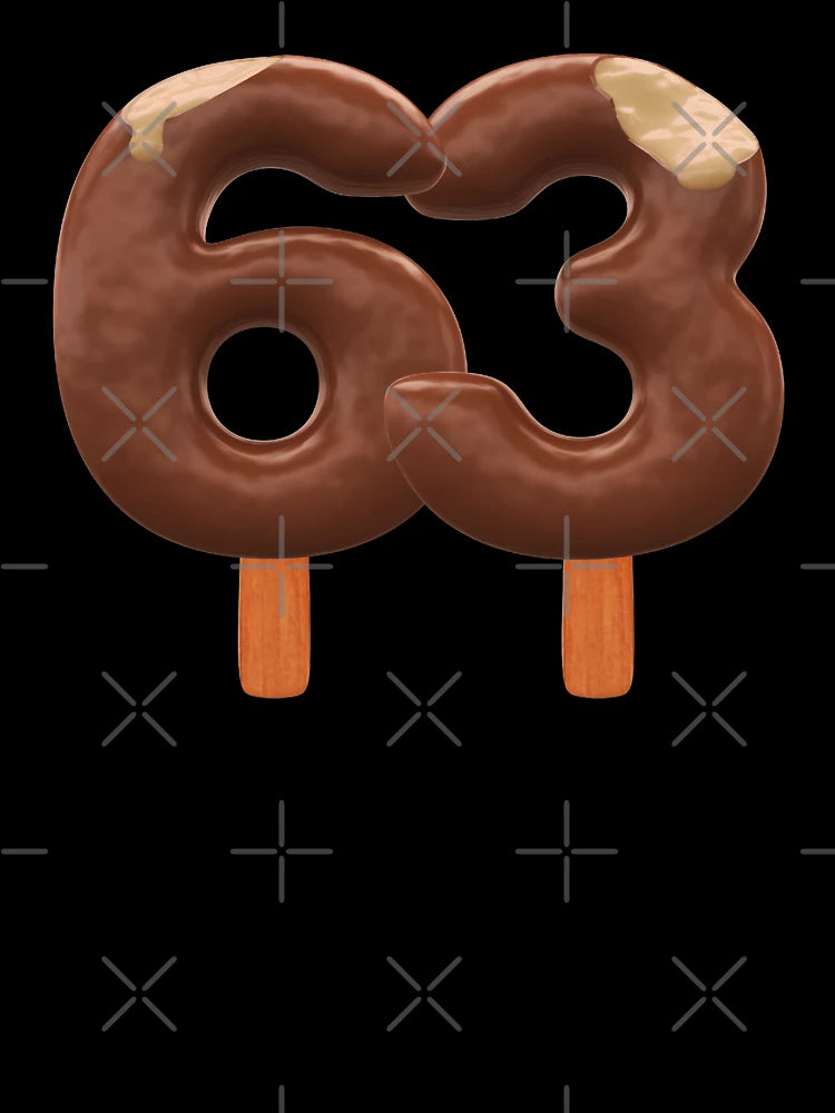 63 Ice Cream Sixty Three Number 3d Chocolate