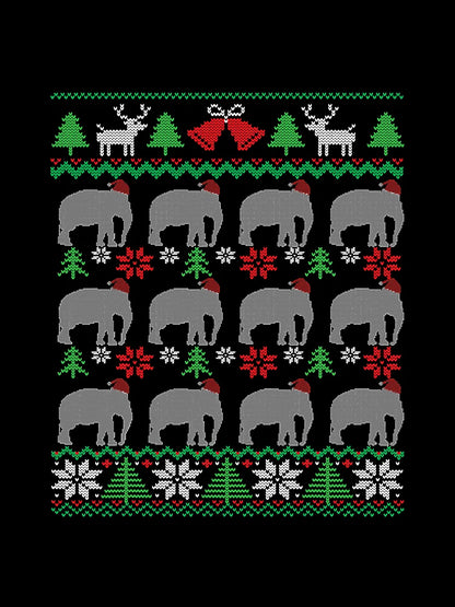 Elephant Santa Ugly Christmas Elephant
