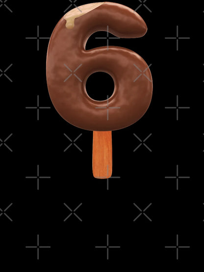 6 Ice Cream Six Number 3d Chocolate