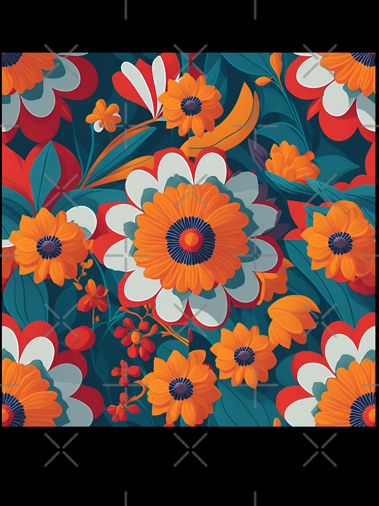 Abstract flower modern colorful 3d flowers