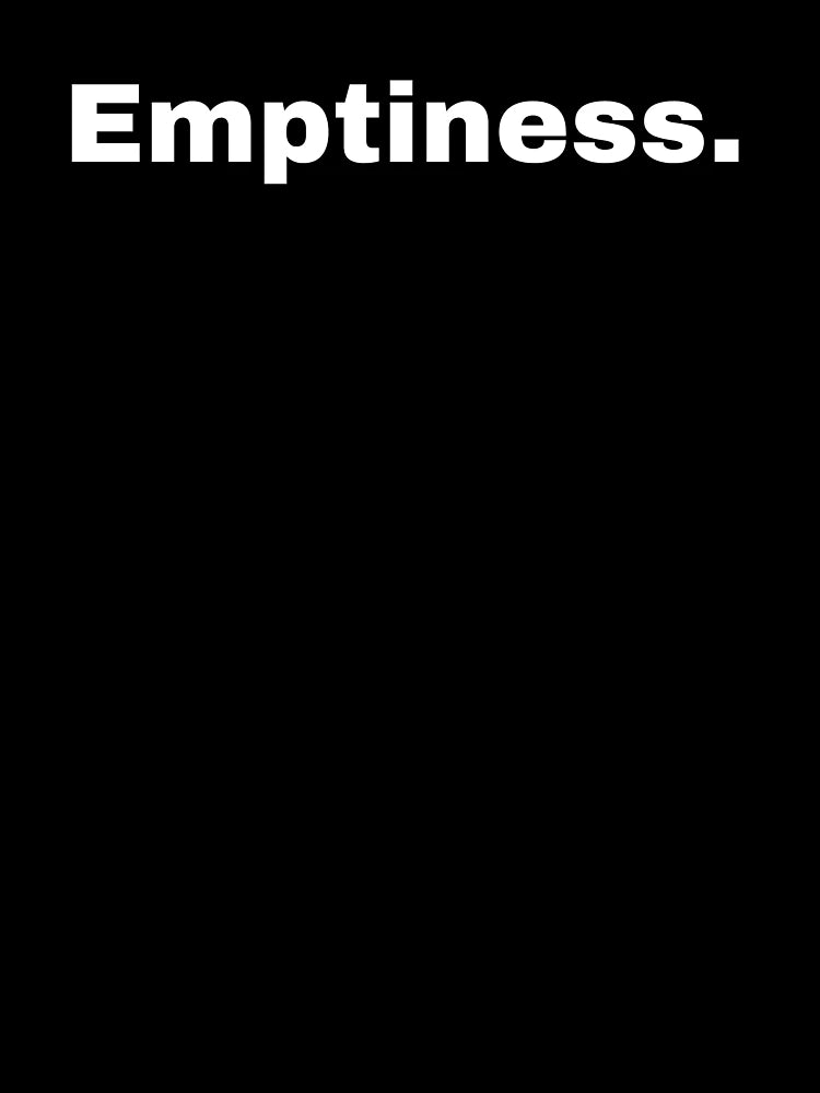 Emptiness simple text