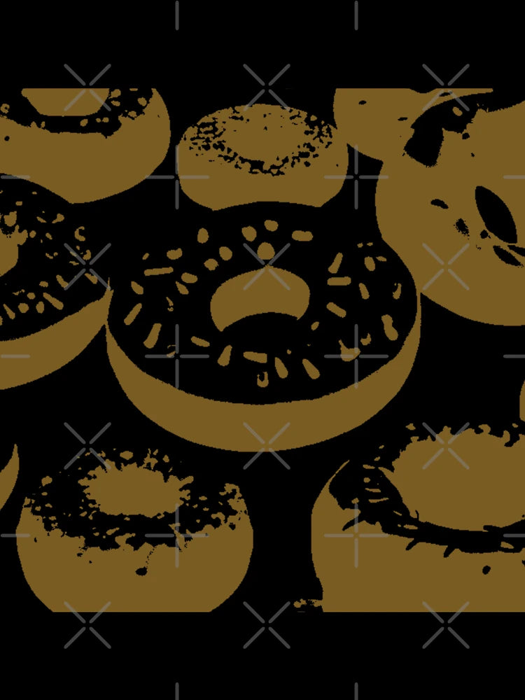 3D Donuts - Brown on a Dark Background