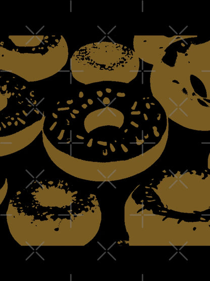 3D Donuts - Brown on a Dark Background