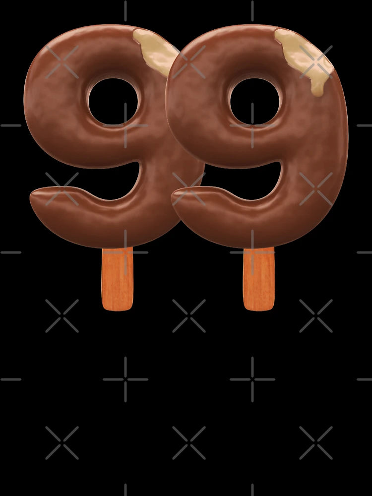 99 Ice Cream Ninenty Nine Number 3d Chocolate