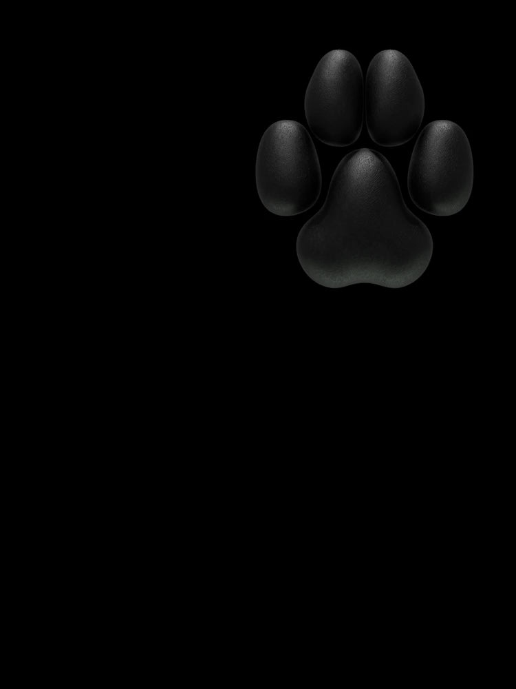 Domestic Dog-styled 3D Pawpad Design (Black)