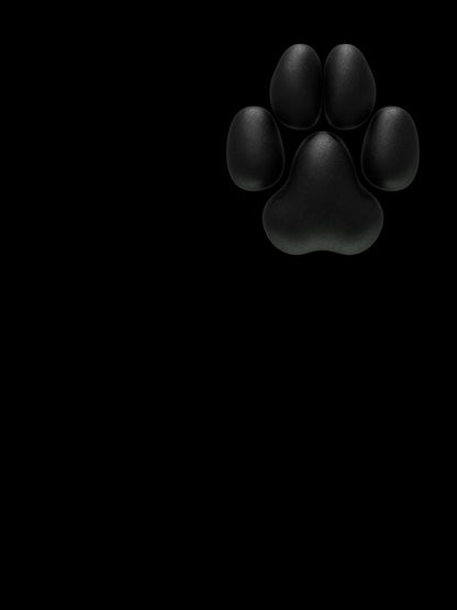 Domestic Dog-styled 3D Pawpad Design (Black)