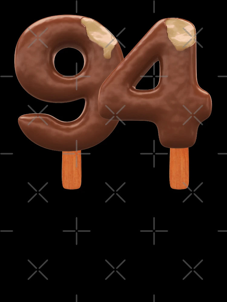94 Ice Cream Ninenty Four Number 3d Chocolate