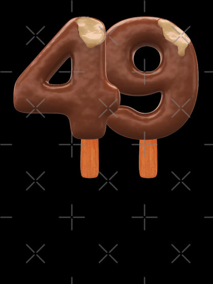 49 Ice Cream Fourty Nine Number 3d Chocolate