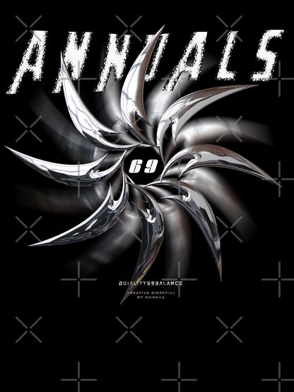 3d chrome Aesthetic grunge annuals flower