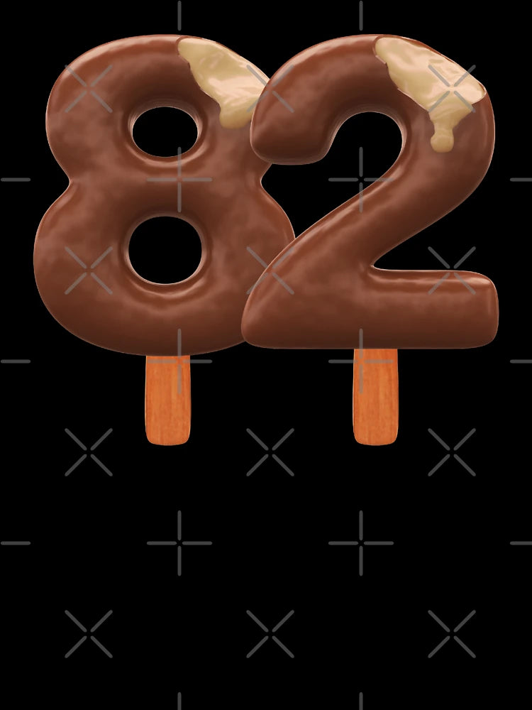 82 Ice Cream Eighty Two Number 3d Chocolate