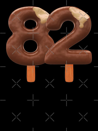 82 Ice Cream Eighty Two Number 3d Chocolate