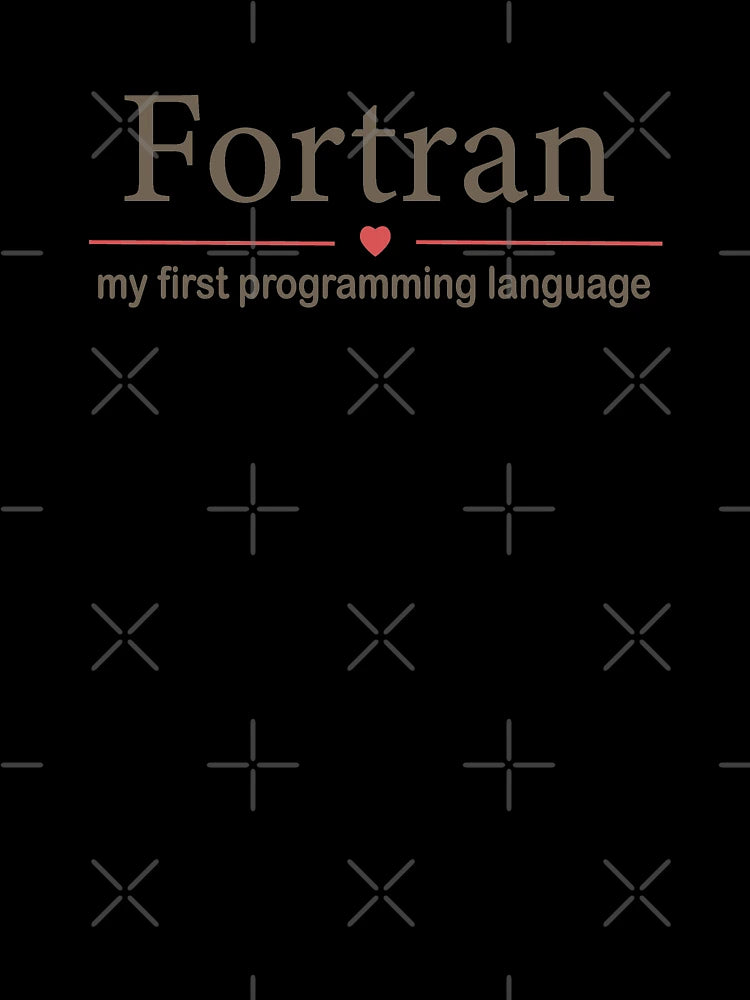 Fortran programming - first programming language - black bg
