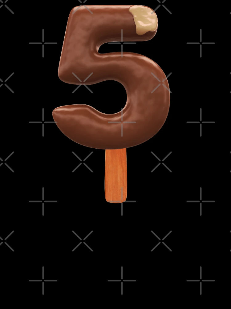 5 Ice Cream Five Number 3d Chocolate