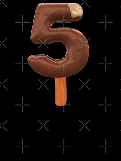 5 Ice Cream Five Number 3d Chocolate