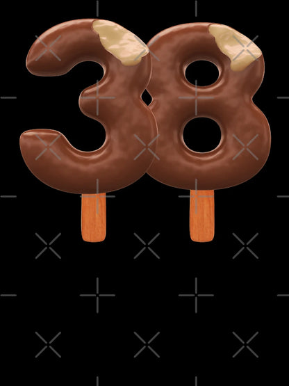 38 Ice Cream Thirty Eight Number 3d Chocolate