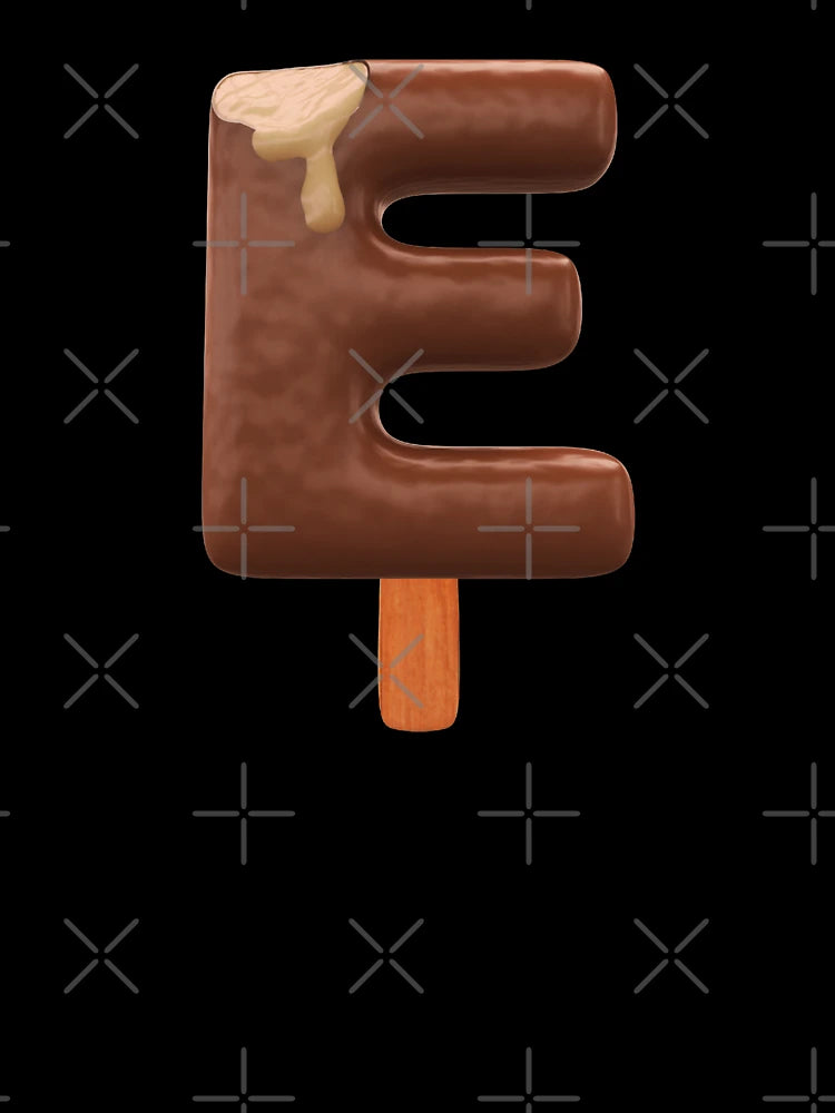 E Ice Cream E Letter 3d Alphabet Chocolate