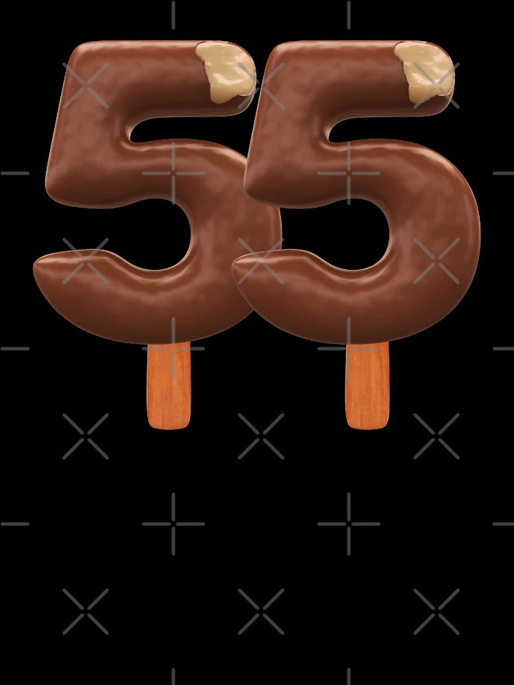 55 Ice Cream Fifty Five Number 3d Chocolate