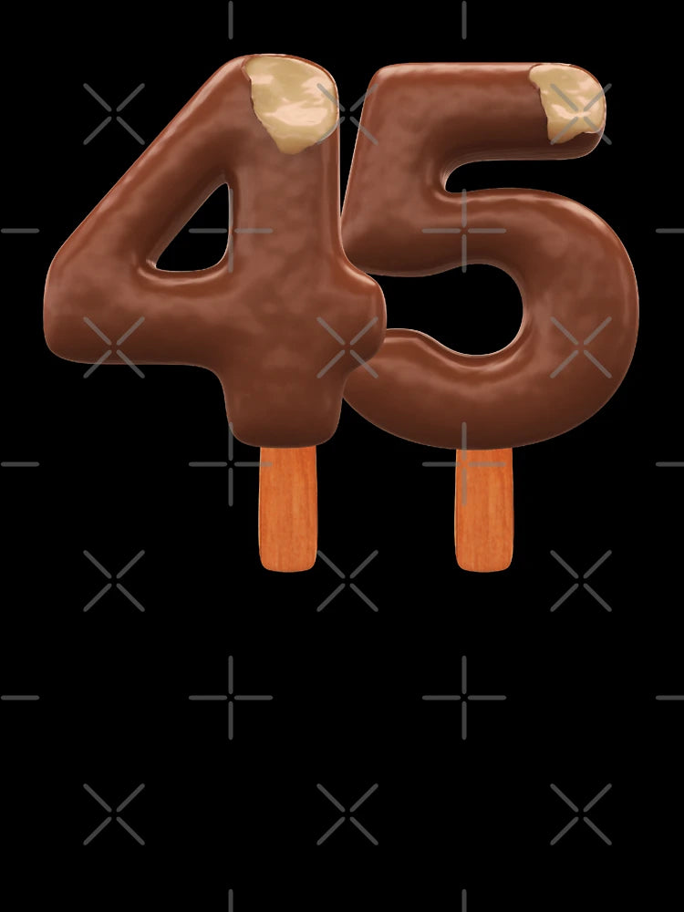 45 Ice Cream Fourty Five Number 3d Chocolate