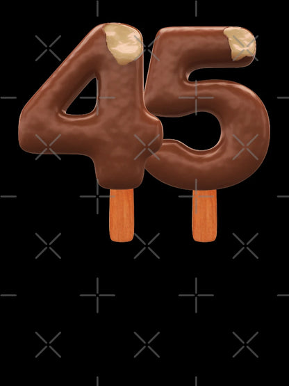 45 Ice Cream Fourty Five Number 3d Chocolate