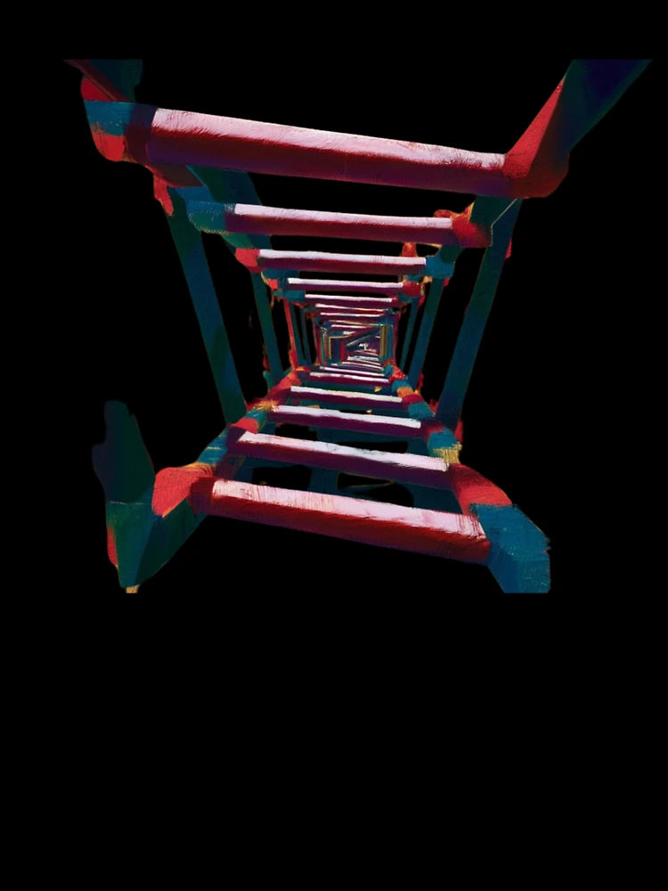 Endless abstract 3D staircase graphic design