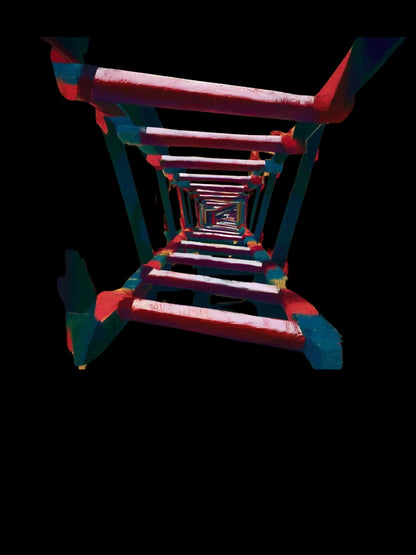 Endless abstract 3D staircase graphic design
