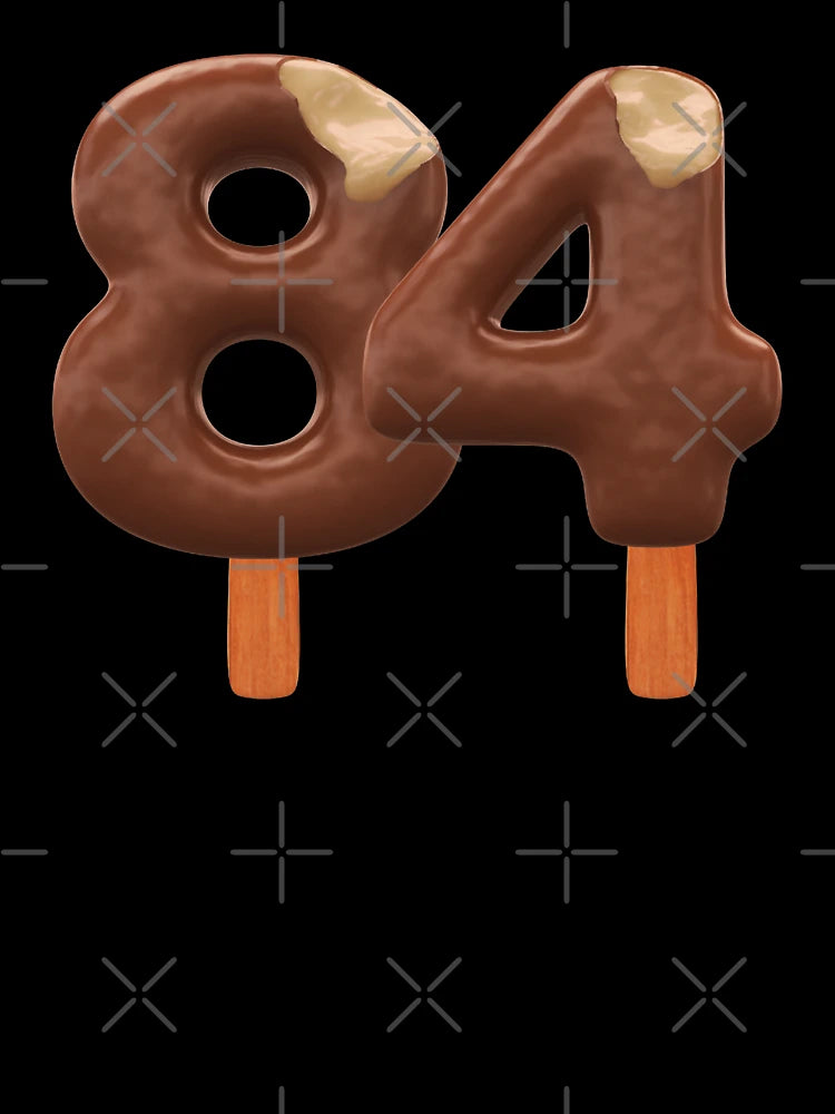 84 Ice Cream Eighty Four Number 3d Chocolate
