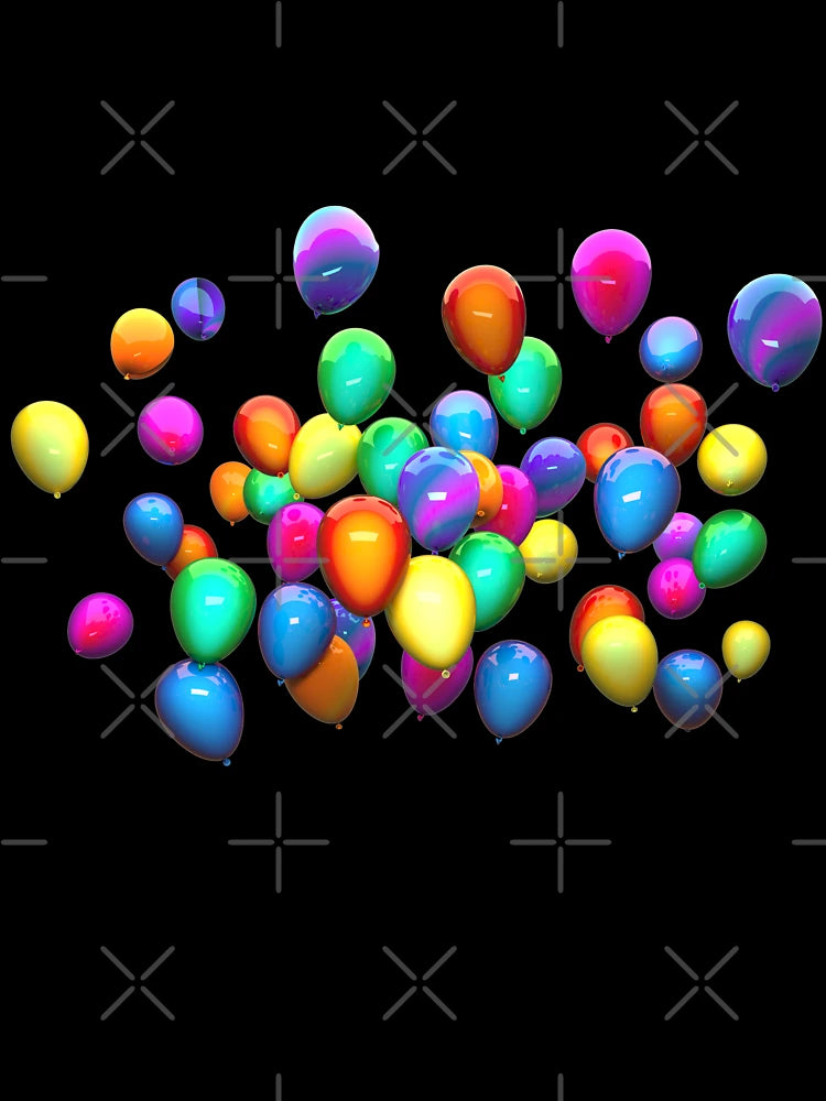 3D Colorful Balloons Design