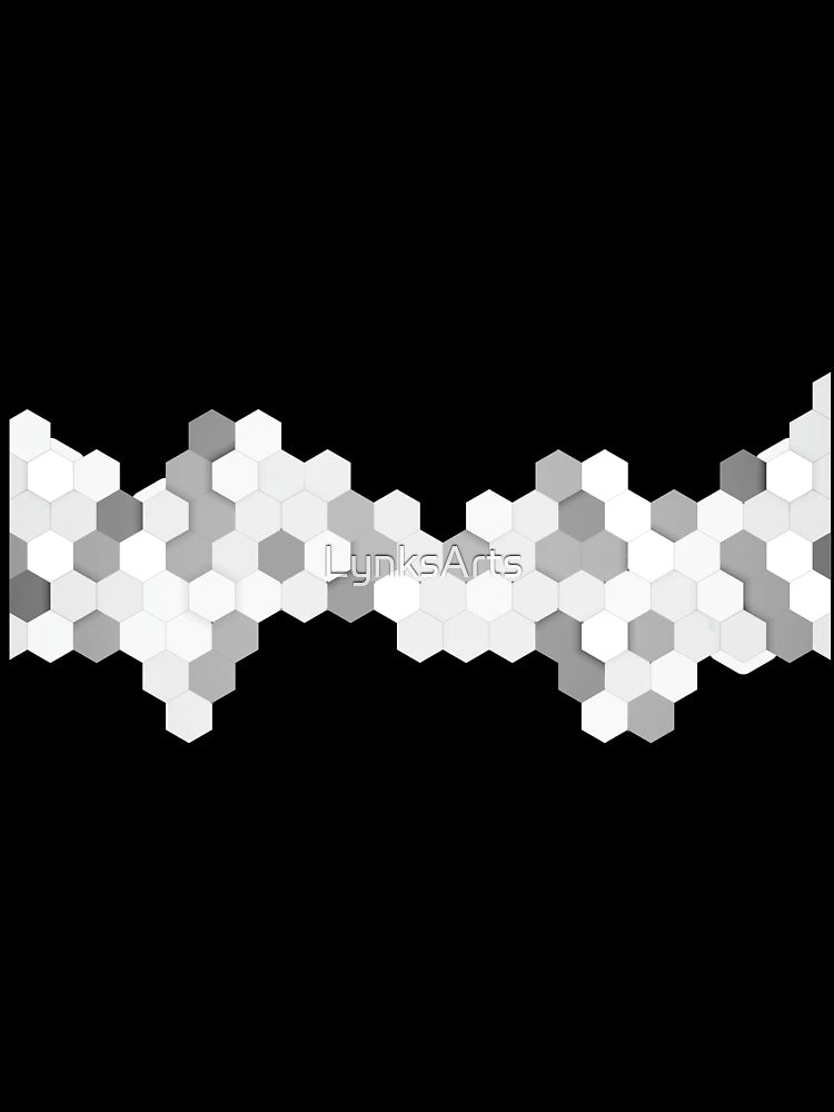 3d hexagonal black+white background