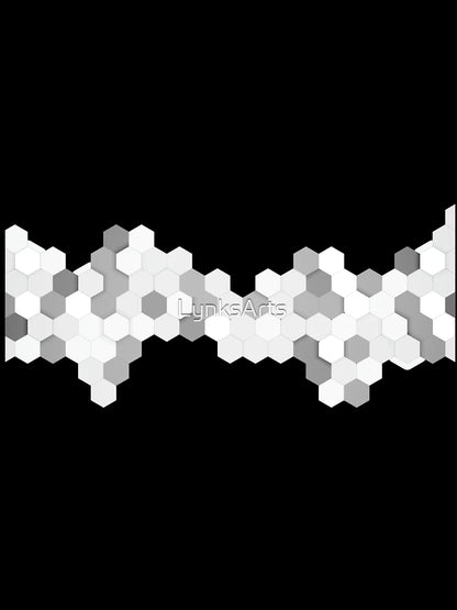 3d hexagonal black+white background