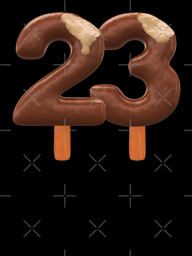 23 Ice Cream Twenty Three Number 3d Chocolate