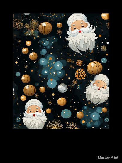 Festive Christmas Designs - Colorful Santa Clauses