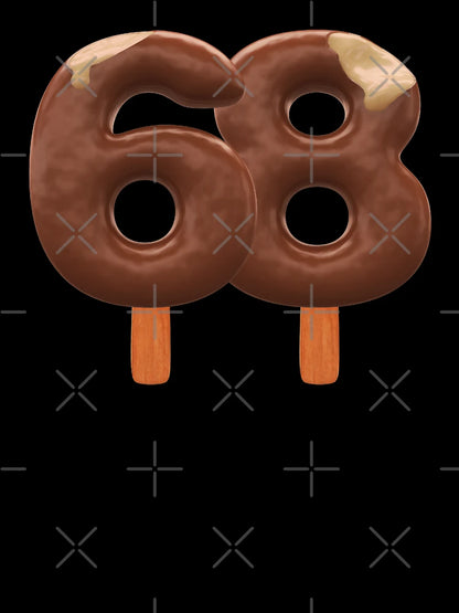 68 Ice Cream Sixty Eight Number 3d Chocolate