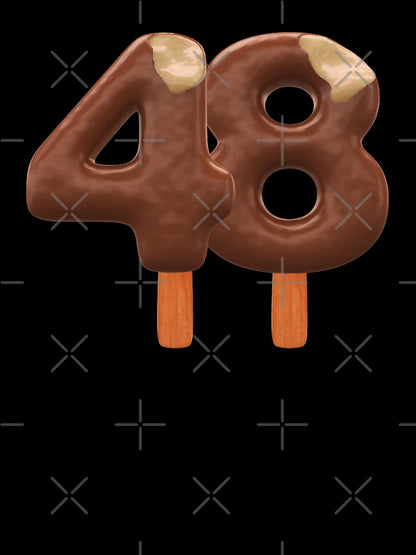 48 Ice Cream Fourty Eight  Number 3d Chocolate