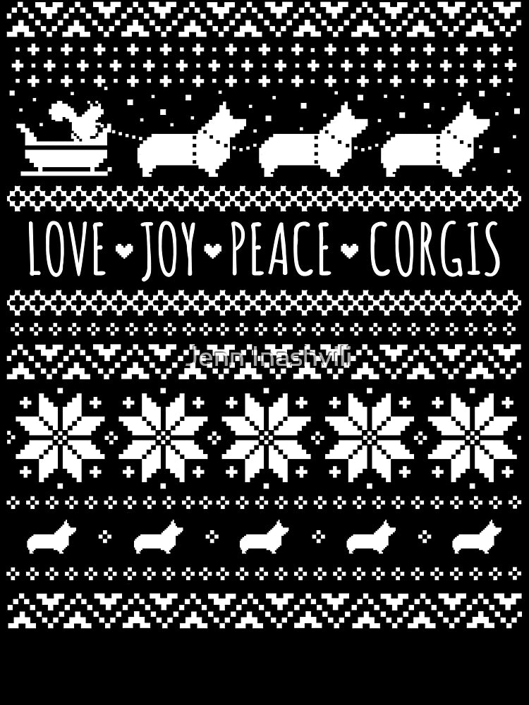 Festive Corgi Christmas Holiday Pattern | Pembroke Welsh Corgis