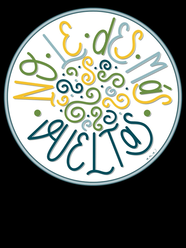 Don't overthink it in green and blue (in Spanish)