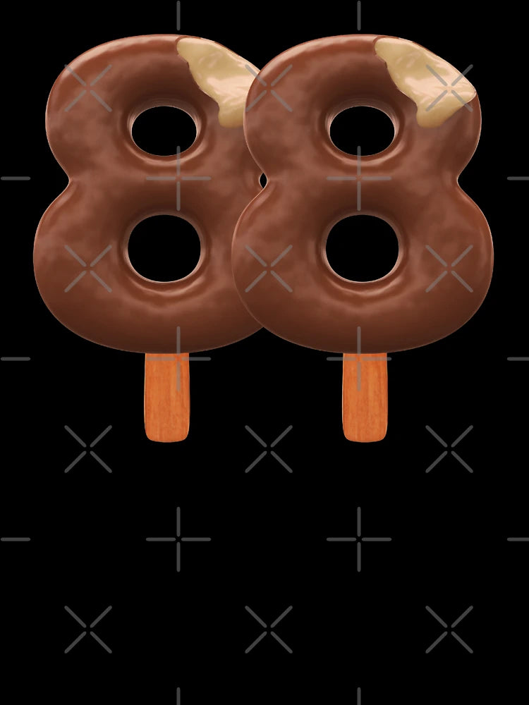 88 Ice Cream Eighty Eight Number 3d Chocolate