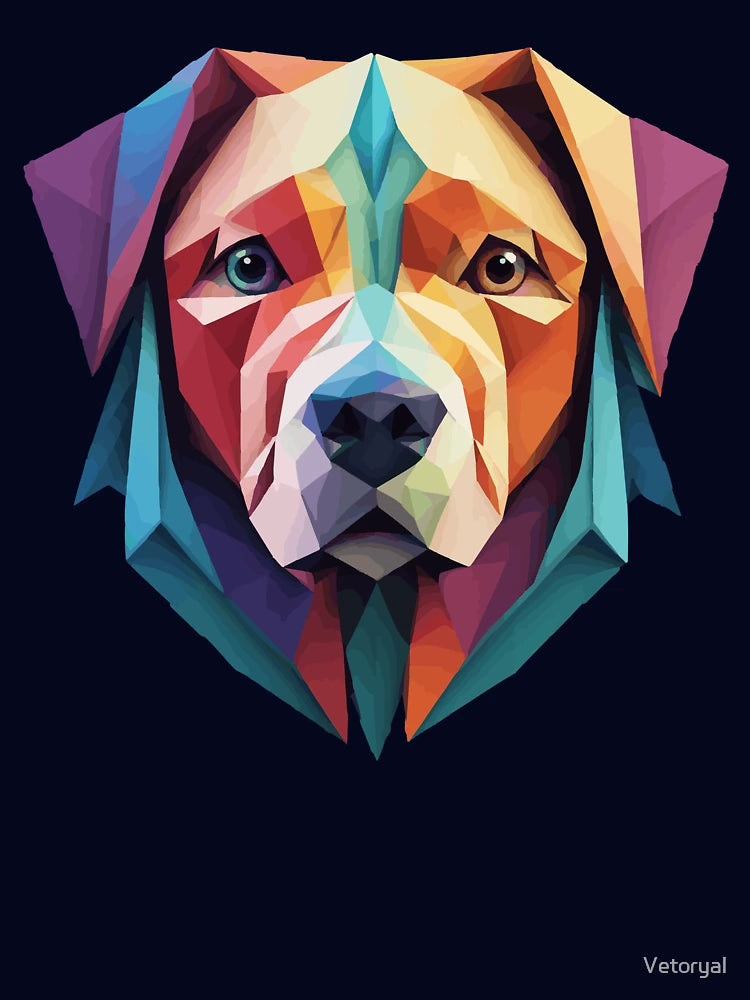 Dog in origami style