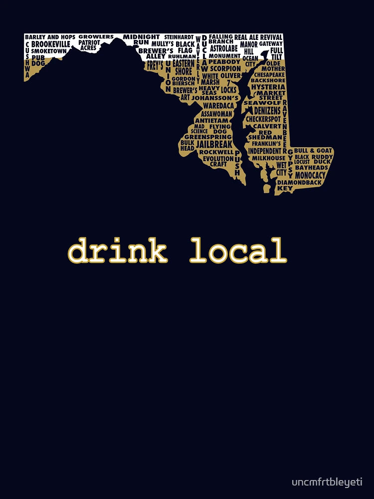 Drink Local-Maryland Beer Shirt