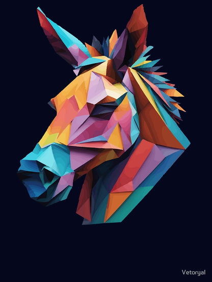 Donkey in origami style