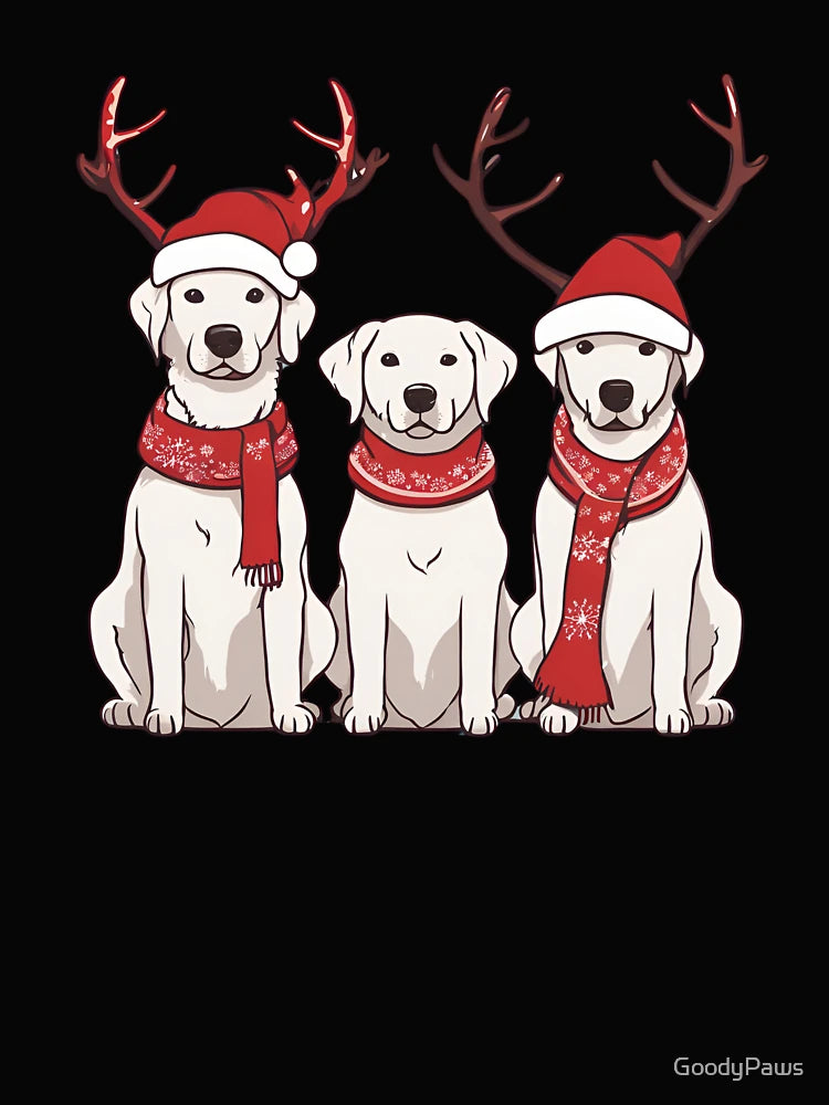 Festive Kuvasz – Christmas Pattern