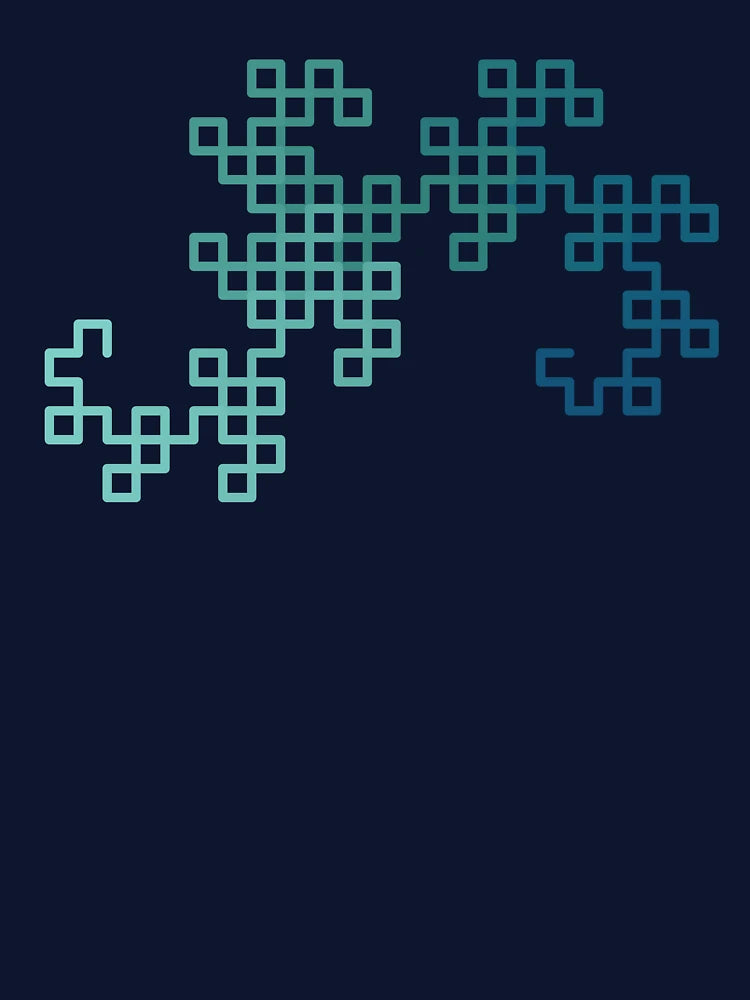 Dragon Curve Fractal - 8 Steps Gradient