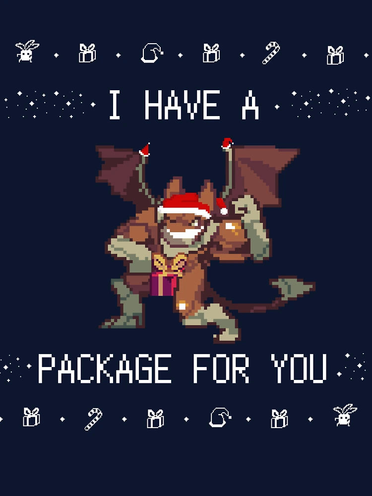 Aethermancer Ugly Christmas Shirt - Gargoyle got a package